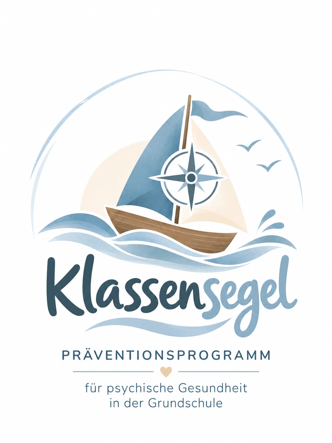 Logo Klassensegel: Präventionsprogramm für psychische Gesundheit in der Grundschule